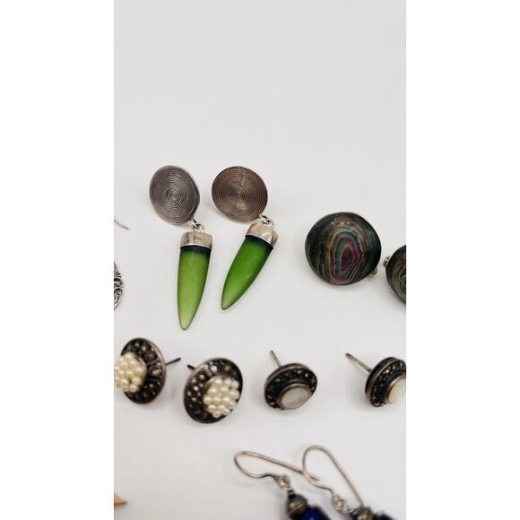 Lot Of Sterling Silver 925 Earrings For Craft Jewelry Making ASIS - Picture 7 of 10